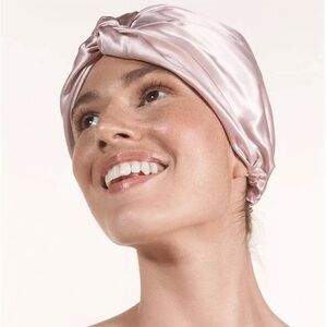 Slip Pure Silk Sleep Cap/Turban Pink One Size Luxury Hair Wrap NWOT